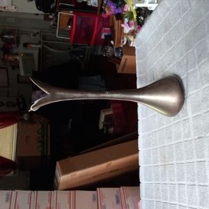 Vtg Danish Modern brass vase